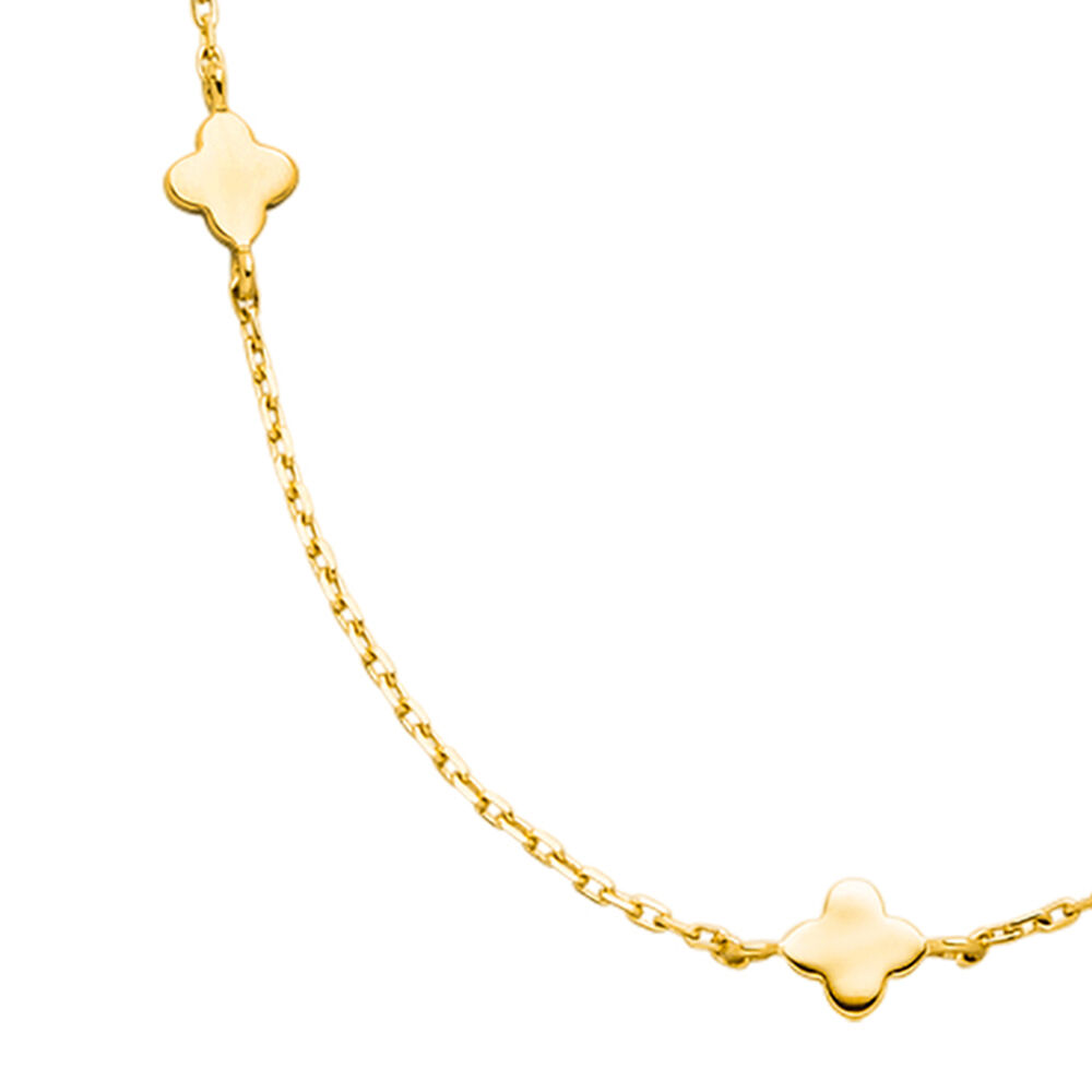 Halskette MINI Clover, 14 Karat Gelbgold Bild 3