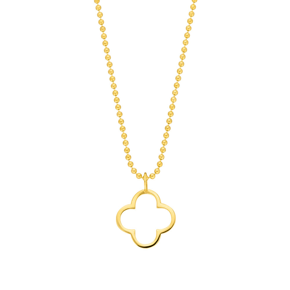 Halskette GENTLE CLOVER, 14 K Gelbgold Bild 2