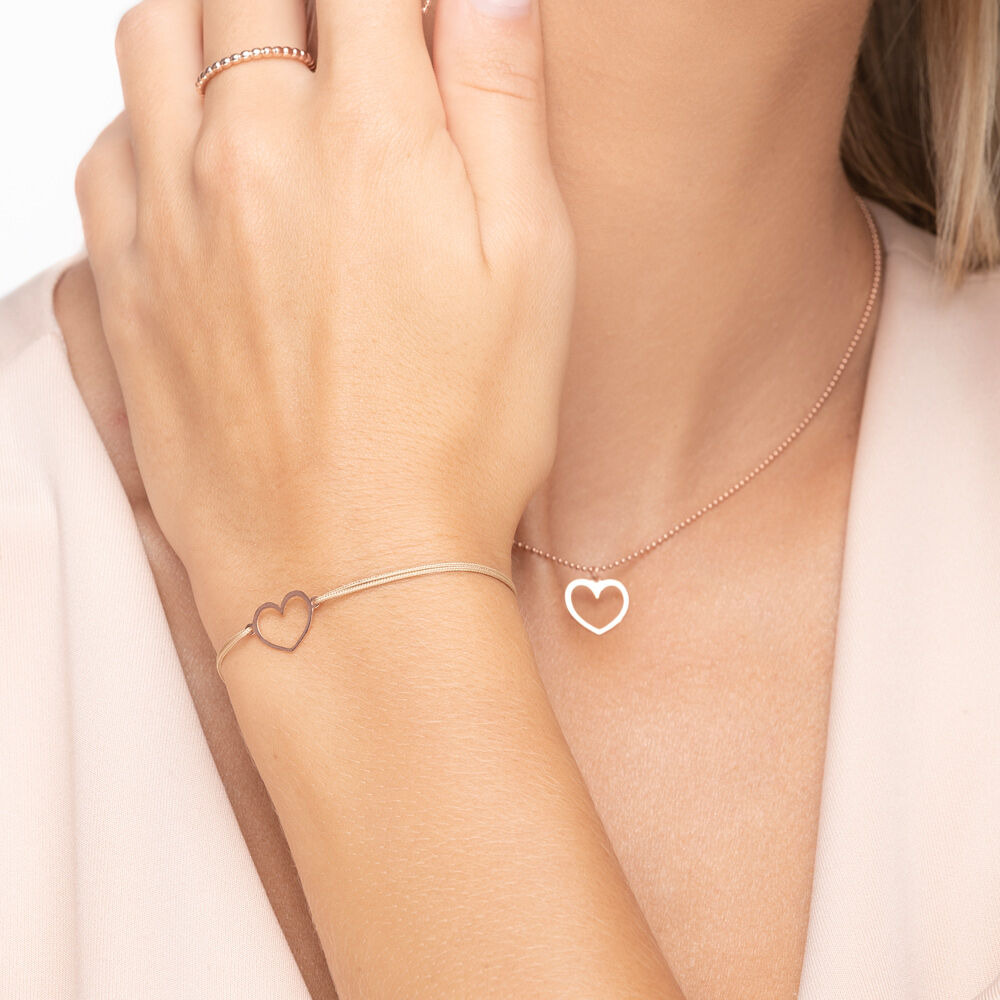 Halskette GENTLE HEART, 14 K Rosegold Bild 3