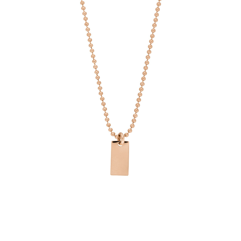 Halskette Tiny Dog Tag, 14 K Rosegold Bild 3