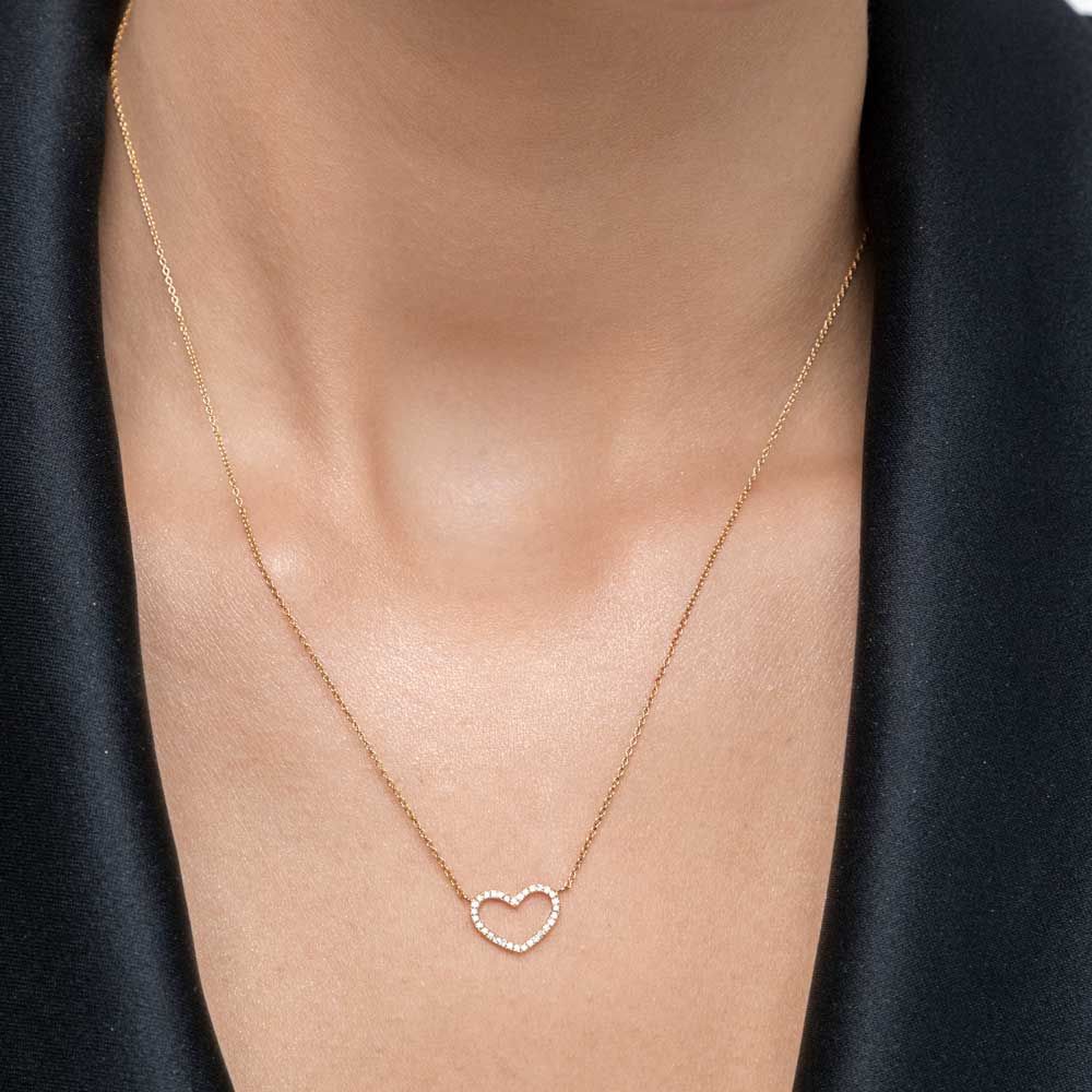 Halskette Heart mit Diamanten, 18 Karat Gelbgold Bild 2