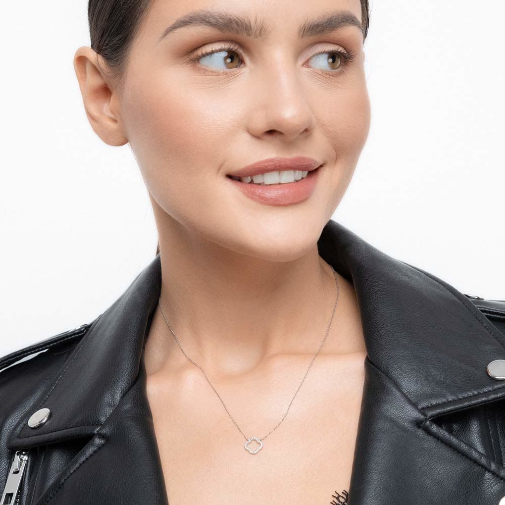 Halskette Clover mit Diamanten, 18 Karat Weigold Bild 3
