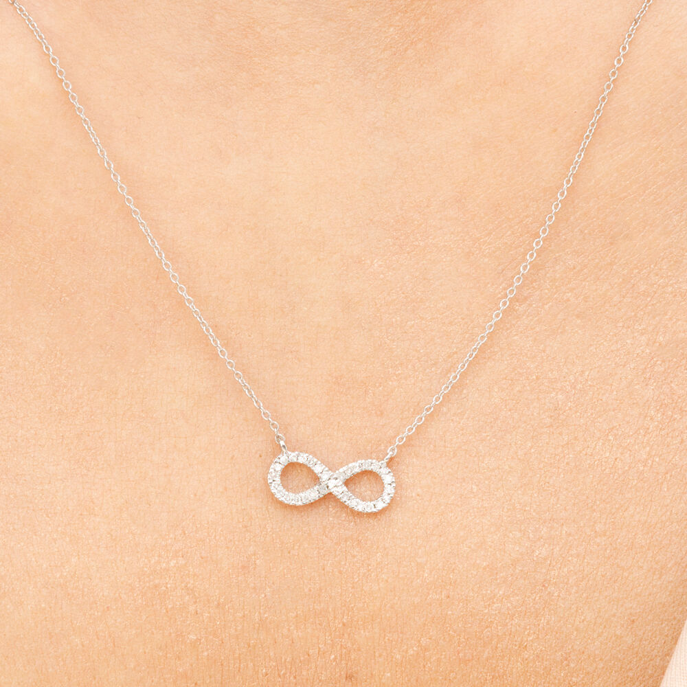 Halskette Infinity mit Diamanten, 18 Karat Weigold Bild 2