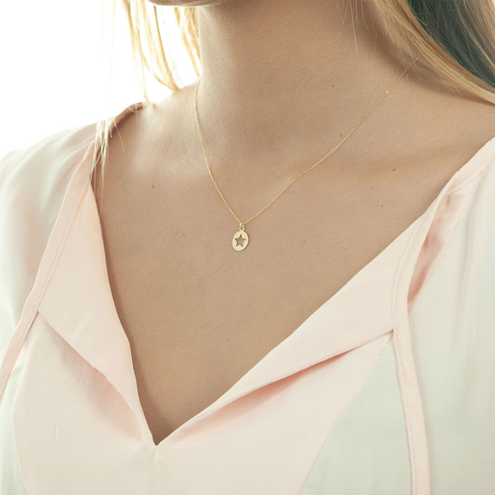 Halskette Star, 14K Gelbgold Bild 3