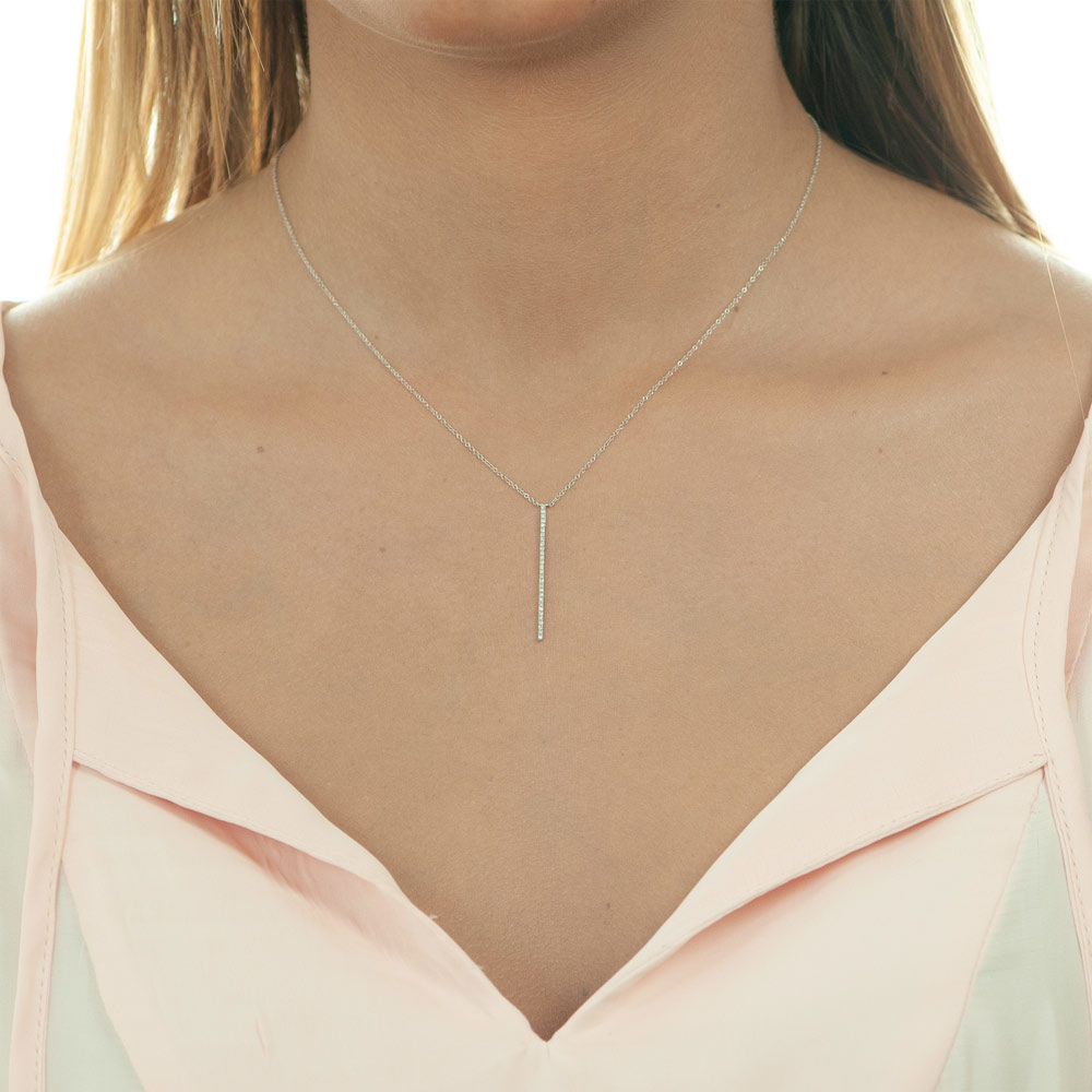 Halskette Bar Diamanten, 18 Karat Weigold Bild 2