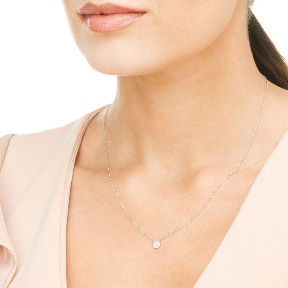 Halskette Pavé mit Diamanten, 18 K Weissgold Bild 3