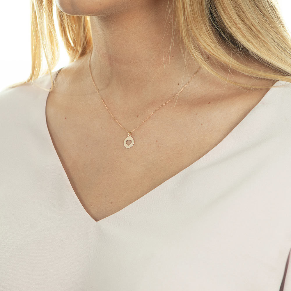 Halskette Heart, 14 Karat Rosegold Bild 2