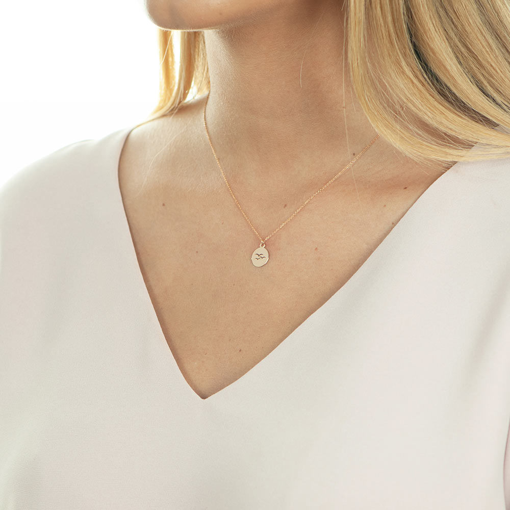 Halskette Birds, 14 Karat Rosegold Bild 2