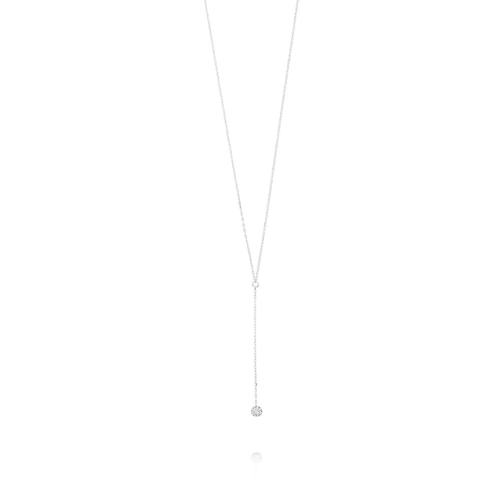Halskette Y-PURE Diamant, 18 Karat Weigold 
