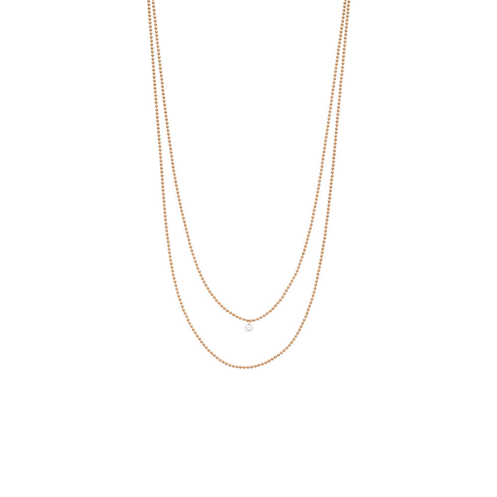 Halskette PURE Double, Diamant, 14 Karat Rosegold Bild 3