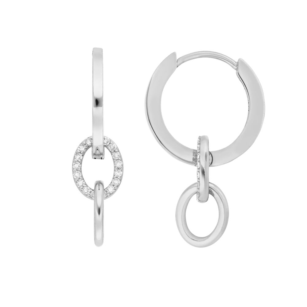 Creolen ETERNAL TOUCH, Diamanten, 14 Karat Weigold Bild 4