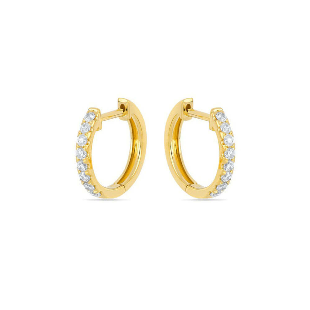 Creole mit Diamanten, 18K Gelbgold Bild 3