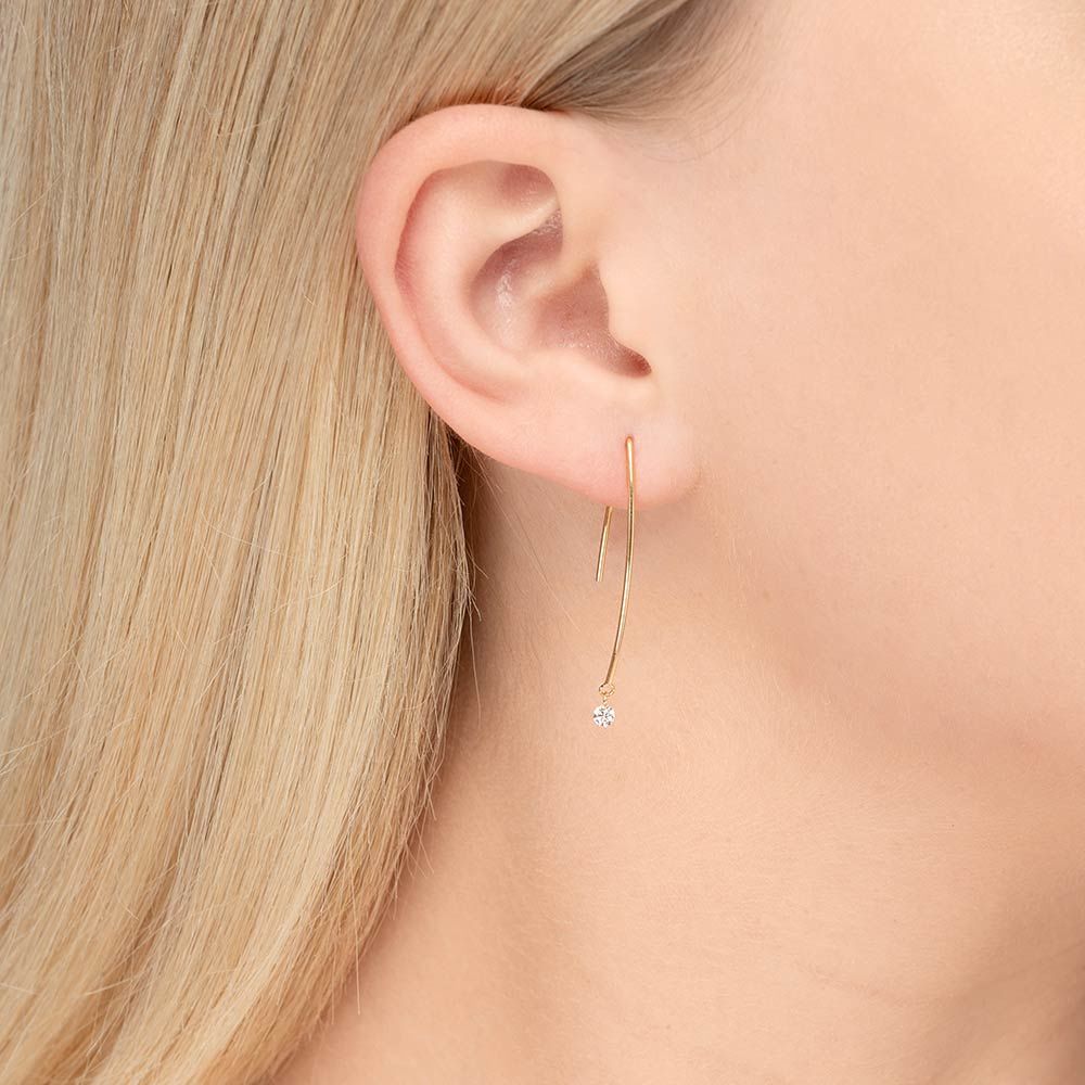 Creole Pure M Diamant, 18 Karat Gelbgold Bild 2