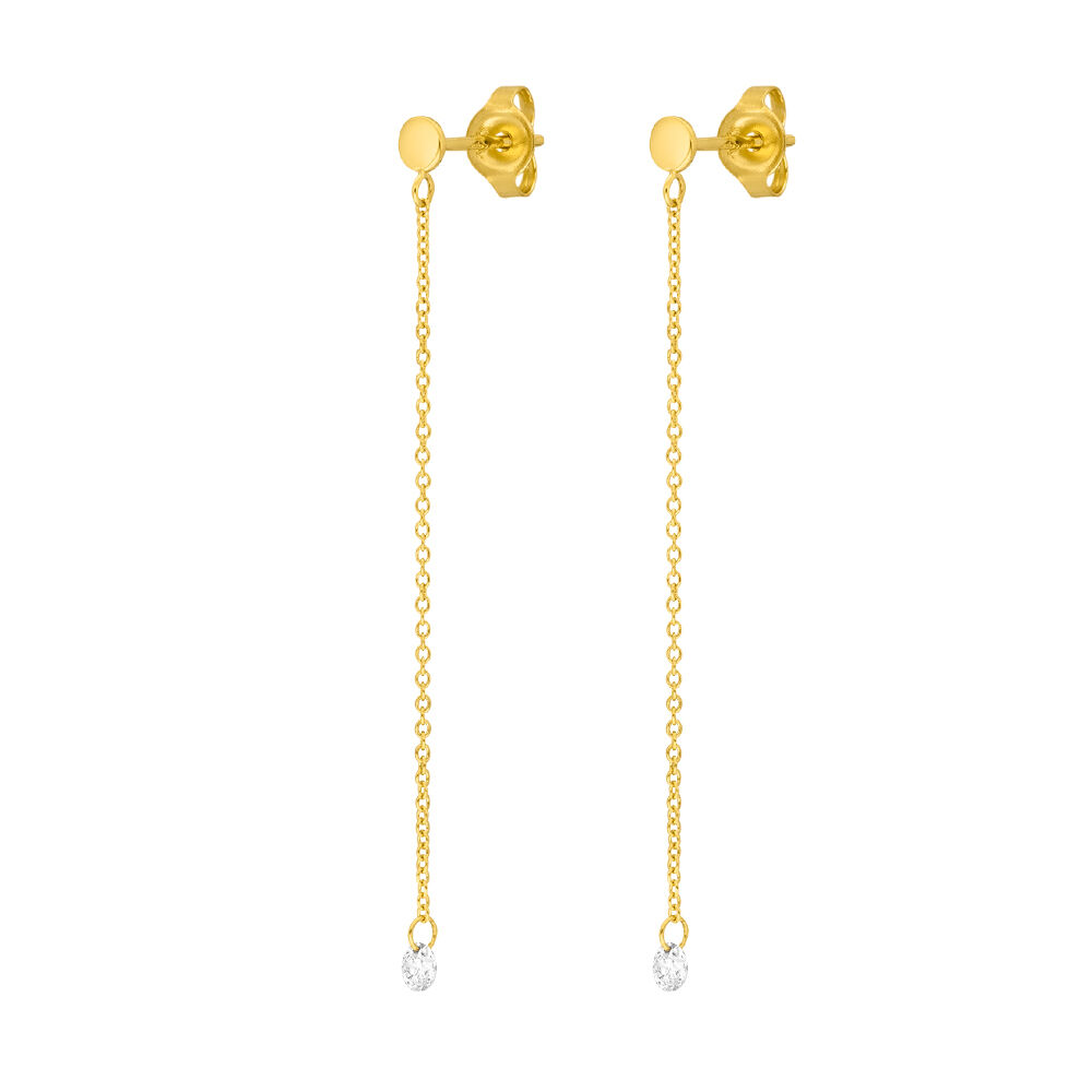 Ohrringe PURE Kette, 18 Karat Gelbgold Bild 3