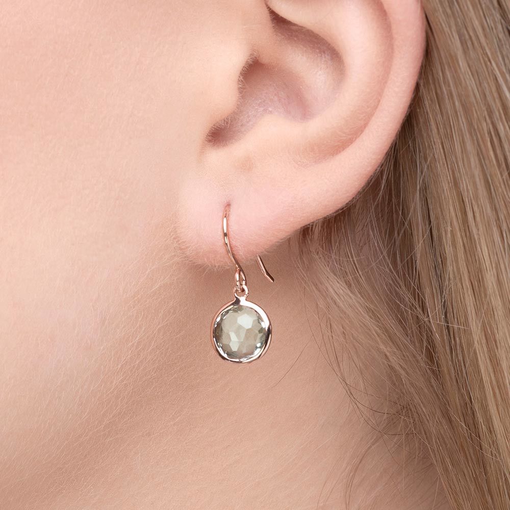 Ohrringe Grner Amethyst, 14 Karat Rosegold Bild 2