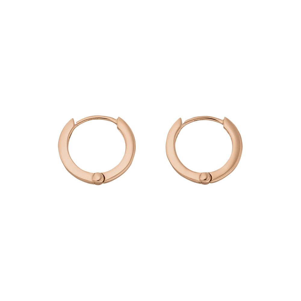 Mini Klappcreolen, 12mm, 14 K Rosegold Bild 3