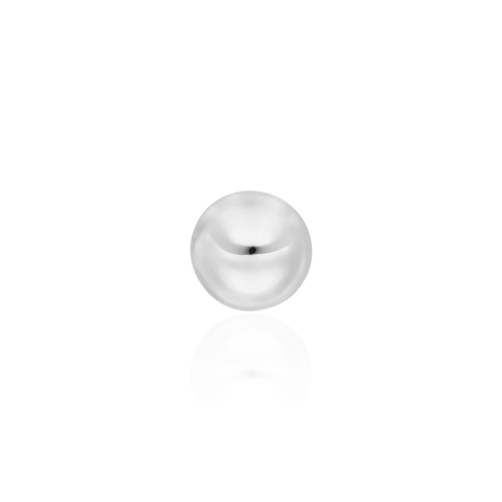 Single Piercing Kugel, 14 Karat Wei�gold Bild 3
