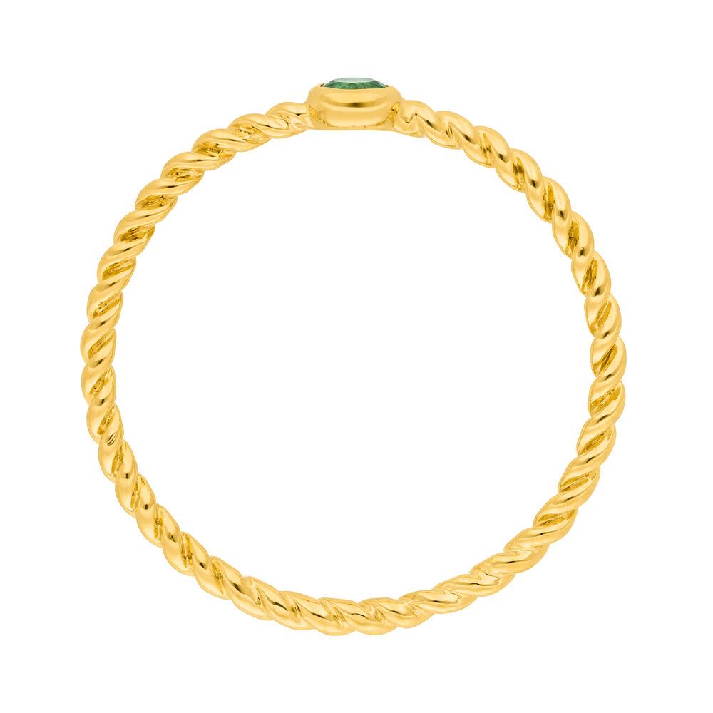 Ring Twist Smaragd, 14K Gelbgold Bild 3