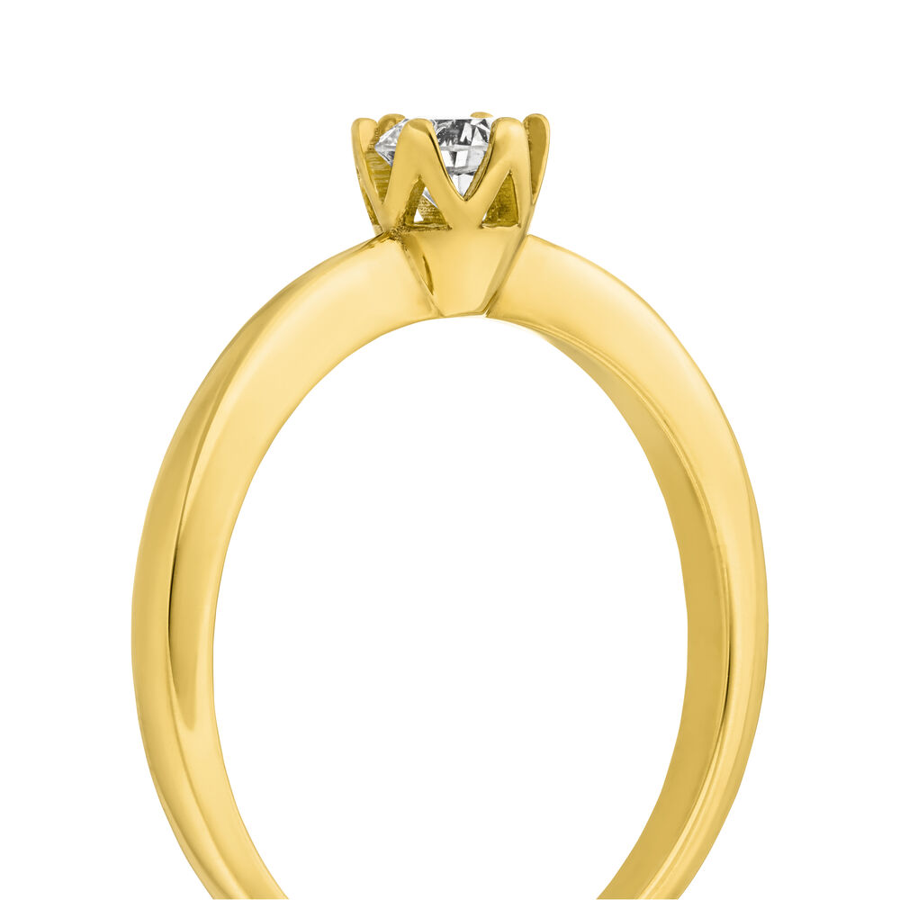 Verlobungsring Classic Solitair 0,25ct, 14 Karat Gelbgold Bild 2