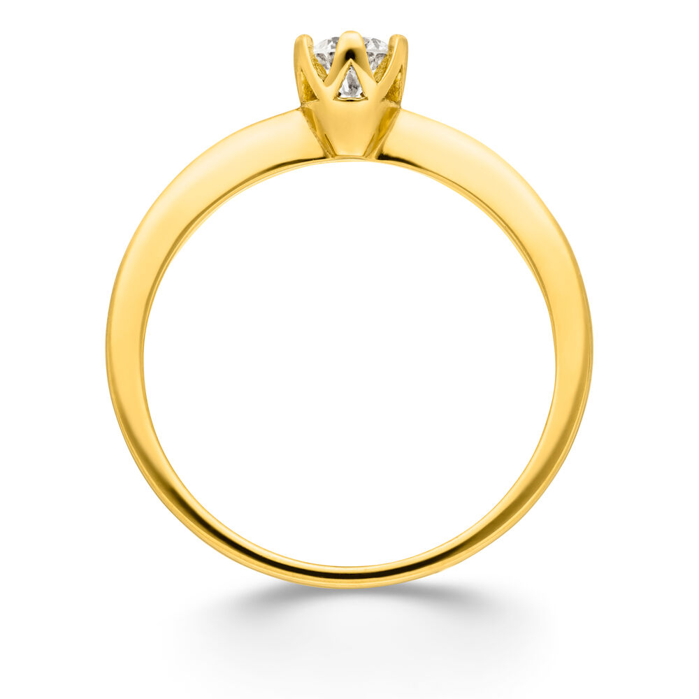 Verlobungsring Classic Solitair 0,25ct, 14 Karat Gelbgold Bild 4