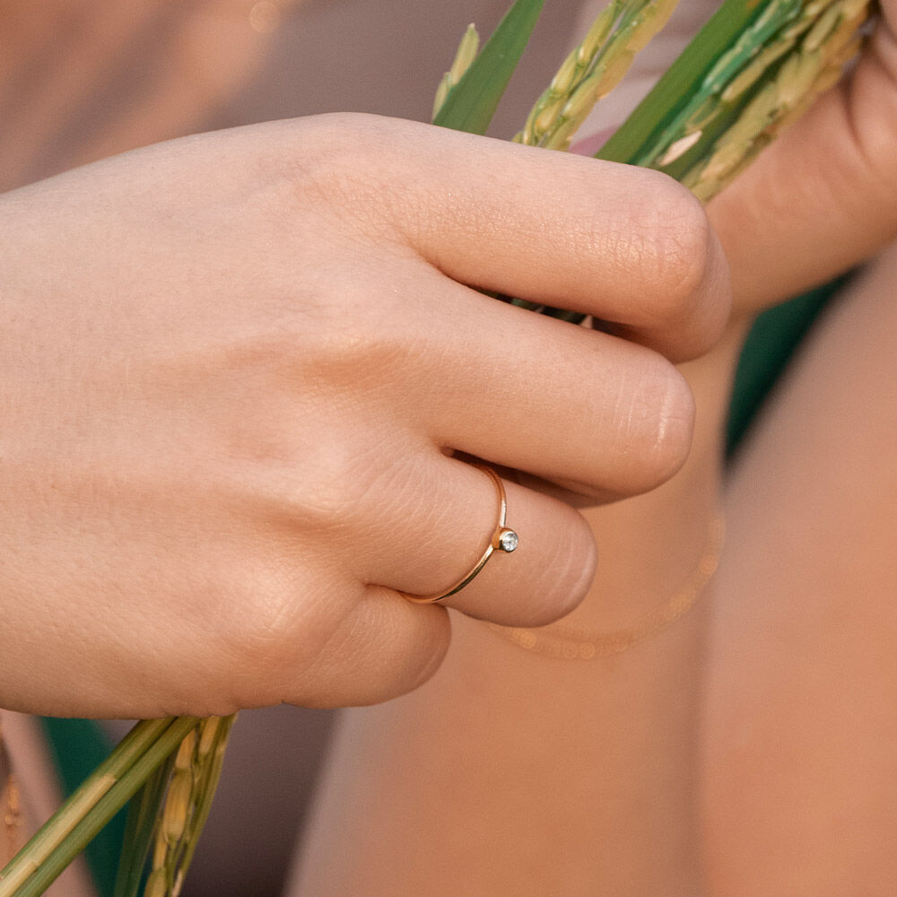 Ring my first diamond, 14 K Rosegold Bild 3