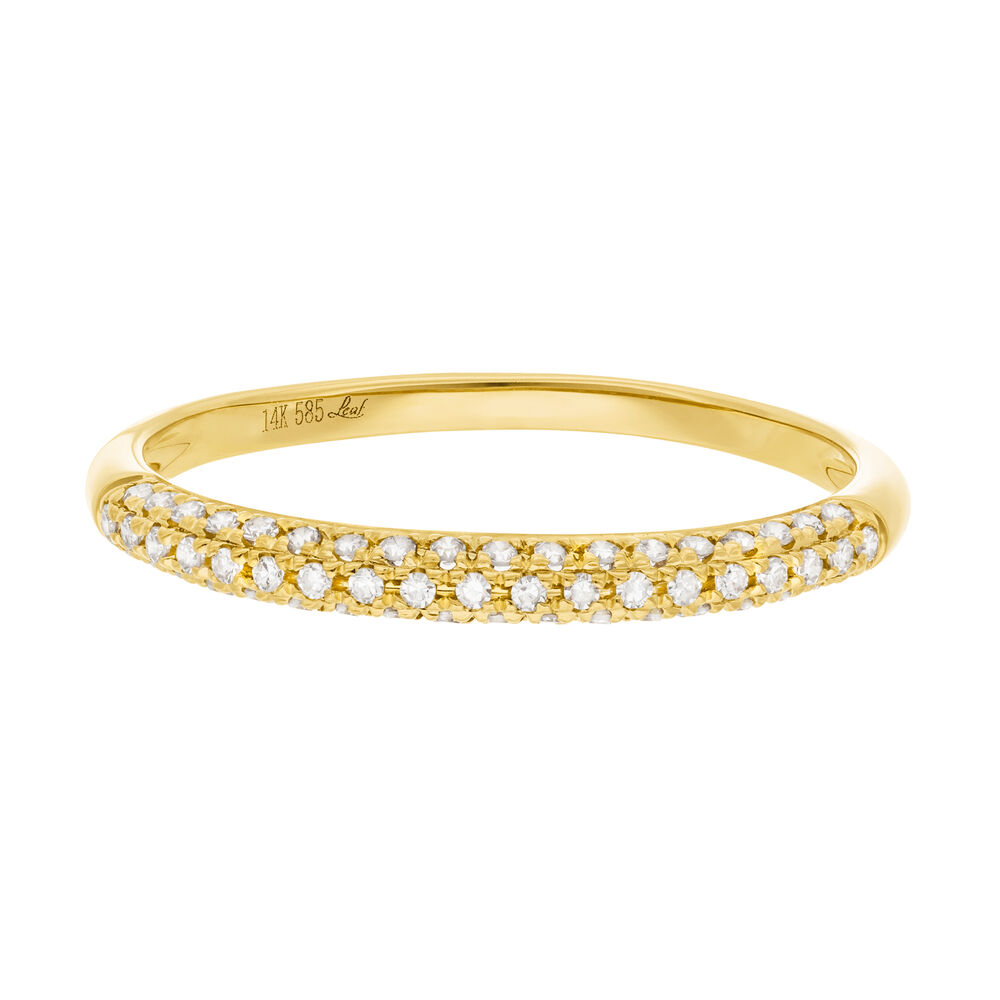 Ring DAZZLE mit Diamanten, 14 Karat Gelbgold 