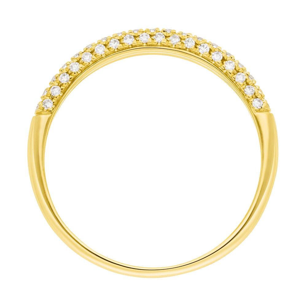 Ring DAZZLE mit Diamanten, 14 Karat Gelbgold 