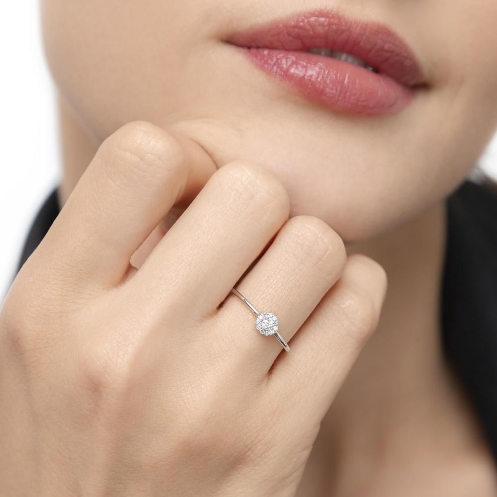 Ring Pav II, 18 Karat Weigold Bild 2