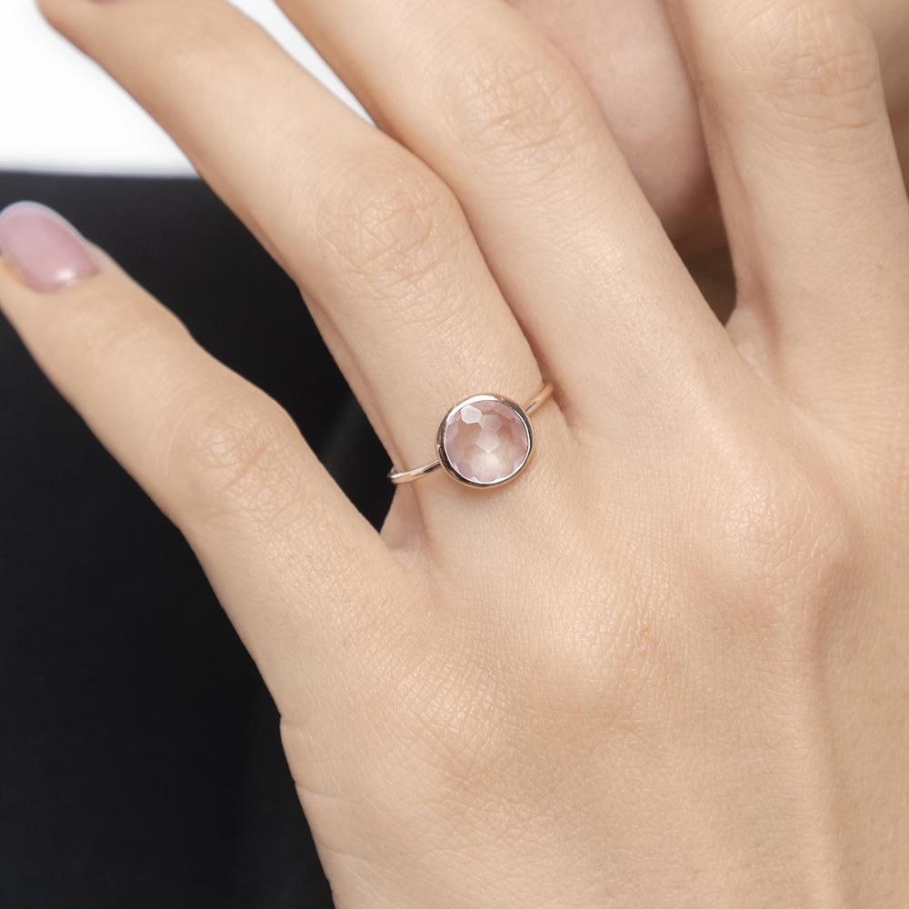 Ring Rosenquarz, 14 Karat Rosegold Bild 3