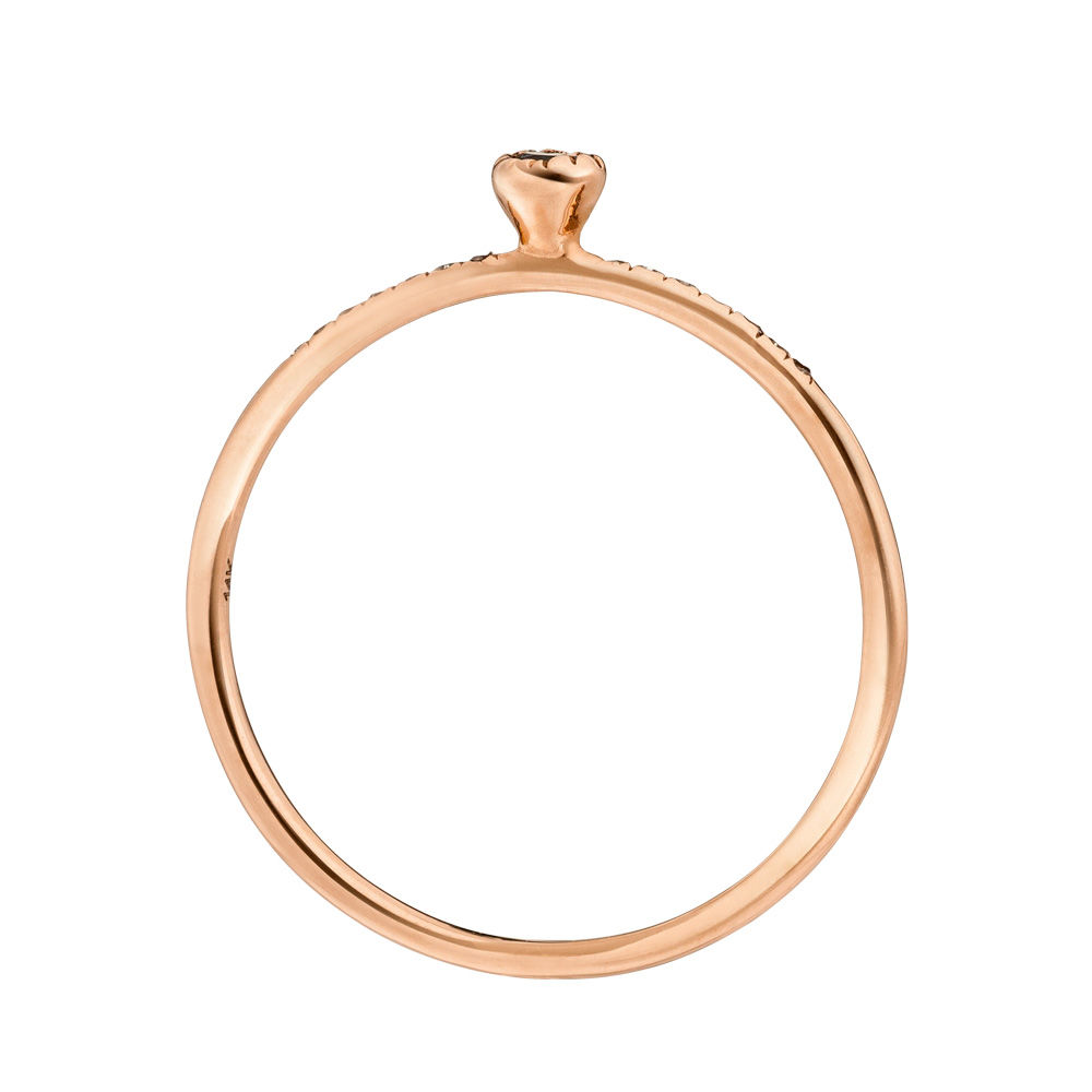 Ring Petite, Blue Diamond, 14 Karat Rosegold Bild 2