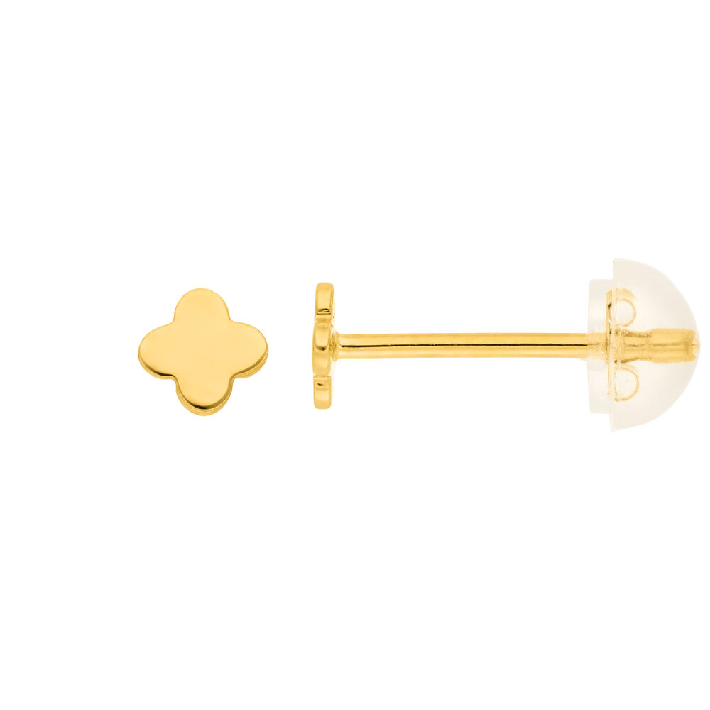 Ohrstecker MINI Clover, 14 Karat Gelbgold Bild 4