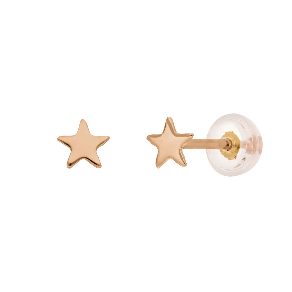 Ohrstecker MINI Stars, 14 Karat Rosegold Bild 3