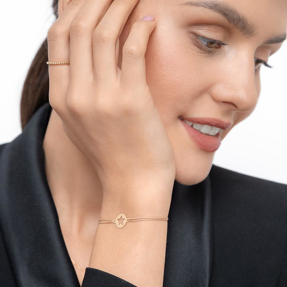 Freundschaftsarmband Star, 14 Karat Gelbgold Bild 3