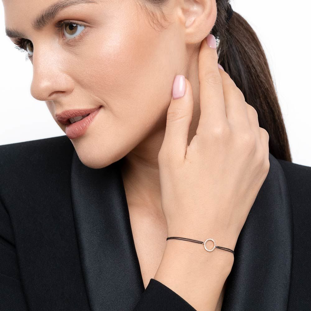 Freundschaftsarmband Circle mit Diamanten, 18 Karat Gelbgold Bild 2