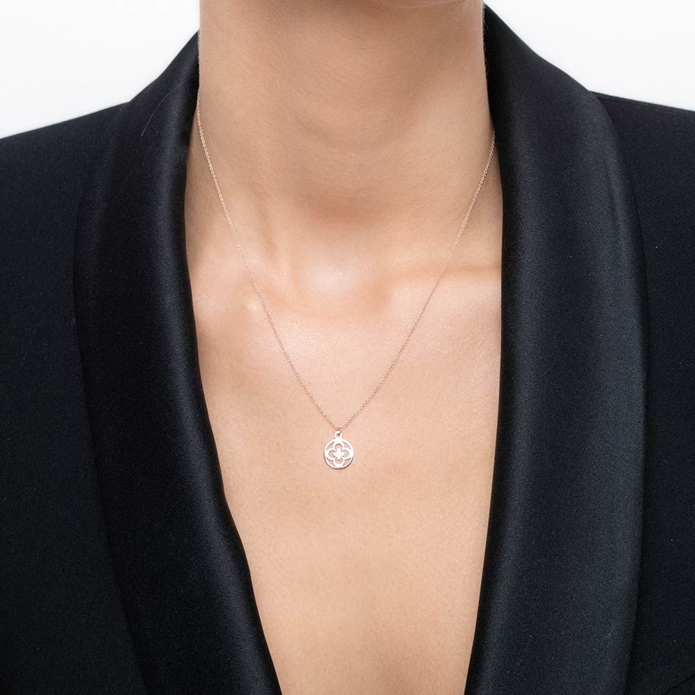 Halskette Clover, 14 Karat Rosegold Bild 3