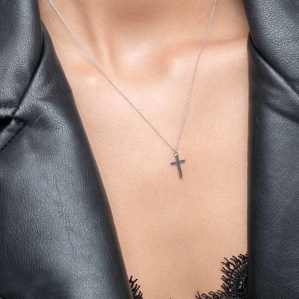 Halskette Kreuz, 14 Karat Weigold Bild 2