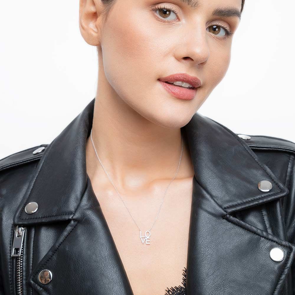 Halskette Love mit Diamanten, 18 Karat Weigold Bild 2