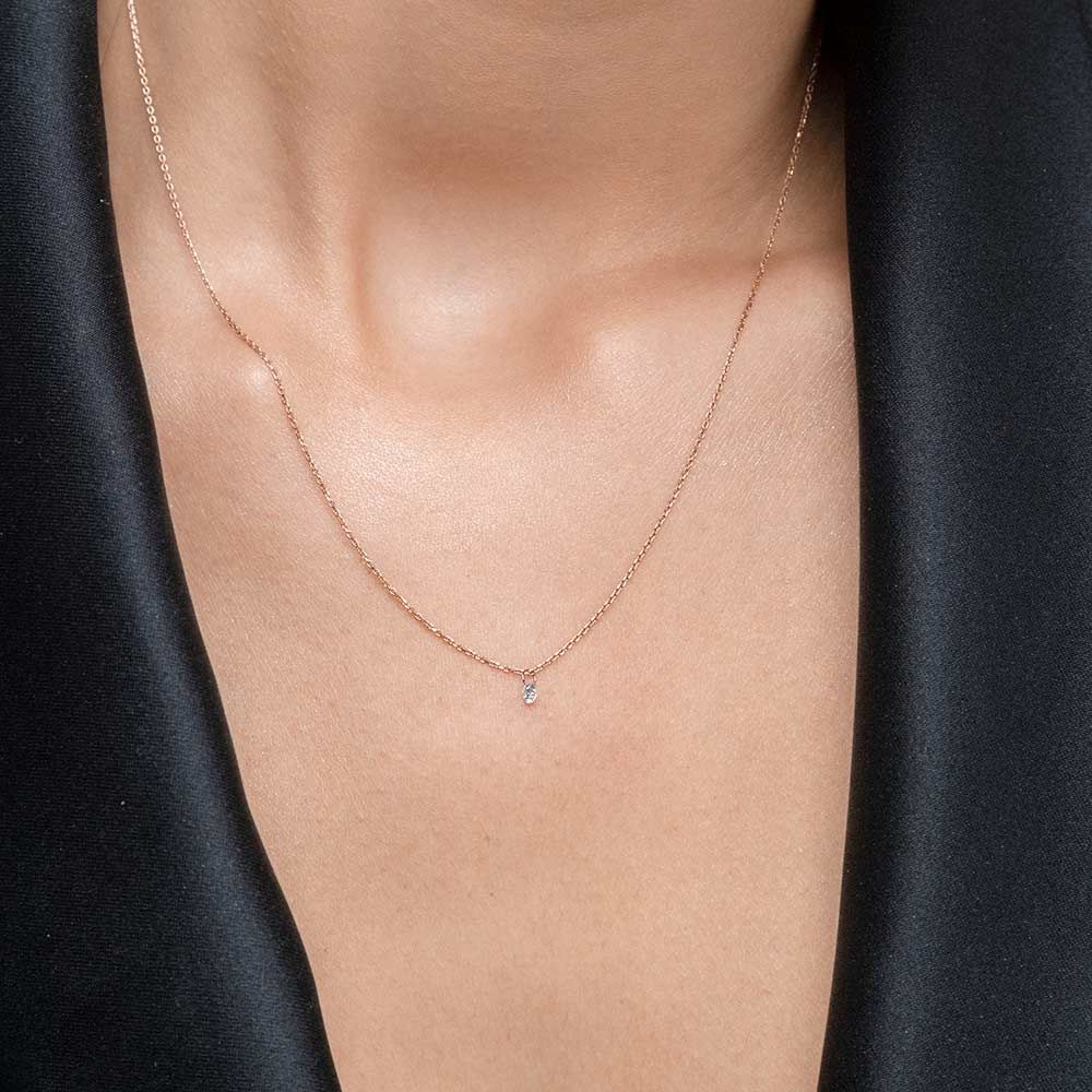 Halskette PURE Diamant, 18 Karat Rosegold Bild 4