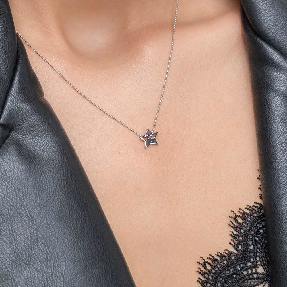 Halskette Star, 14 Karat Weigold Bild 2