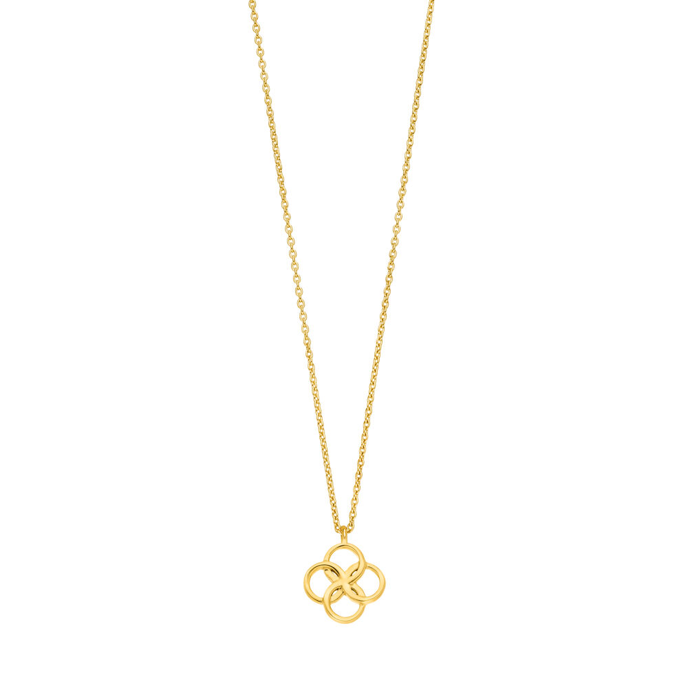 Halskette Clover Charm, 18 Karat Gelbgold vergoldet Bild 3