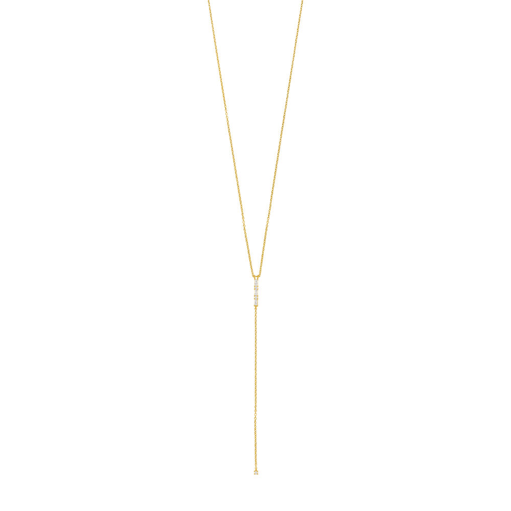 Y-Halskette ICE CUBE, 18 Karat Gelbgold vergoldet Bild 2