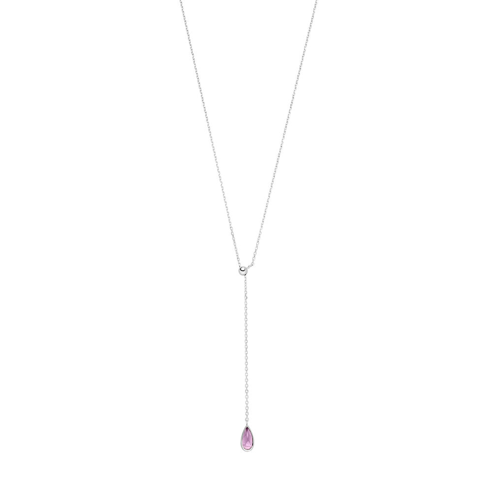 Y-Halskette Gem Drop, Amethyst, 925 Sterlingsilber Bild 2