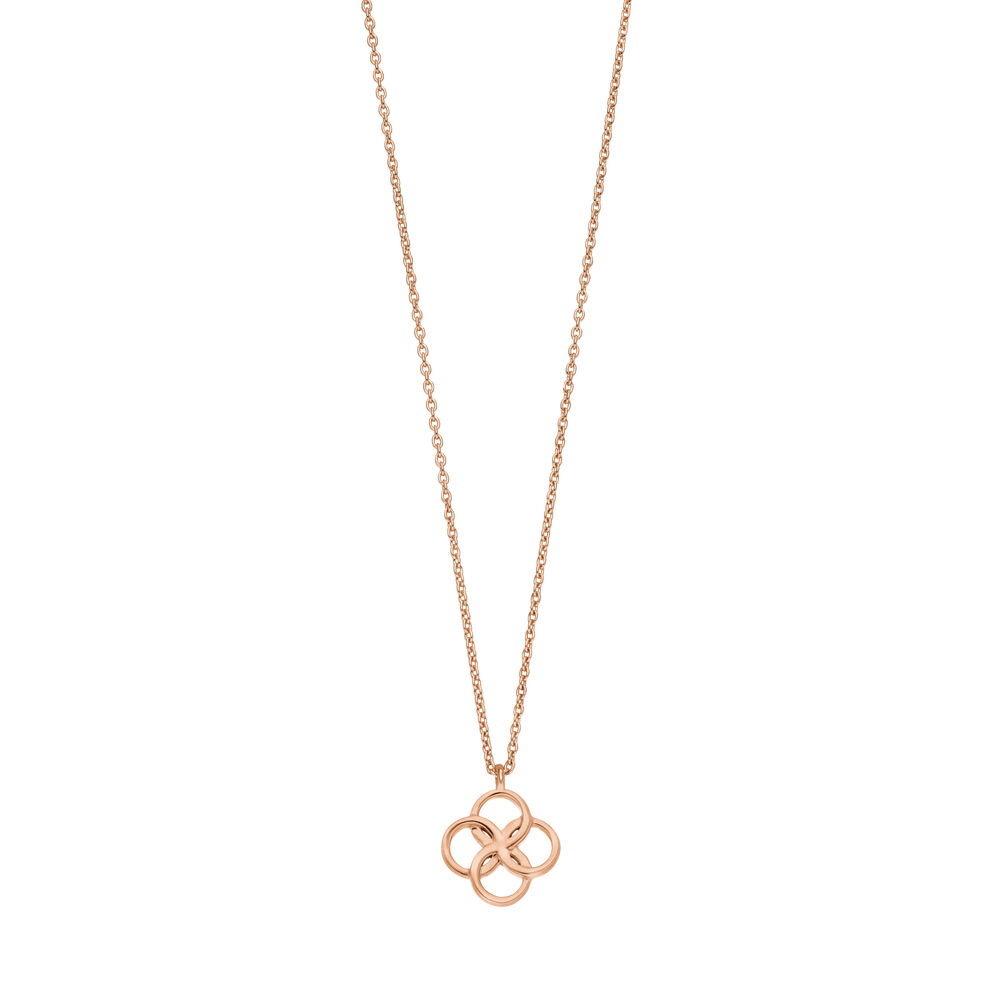 Halskette Clover Charm, 18 Karat Rosegold vergoldet Bild 3