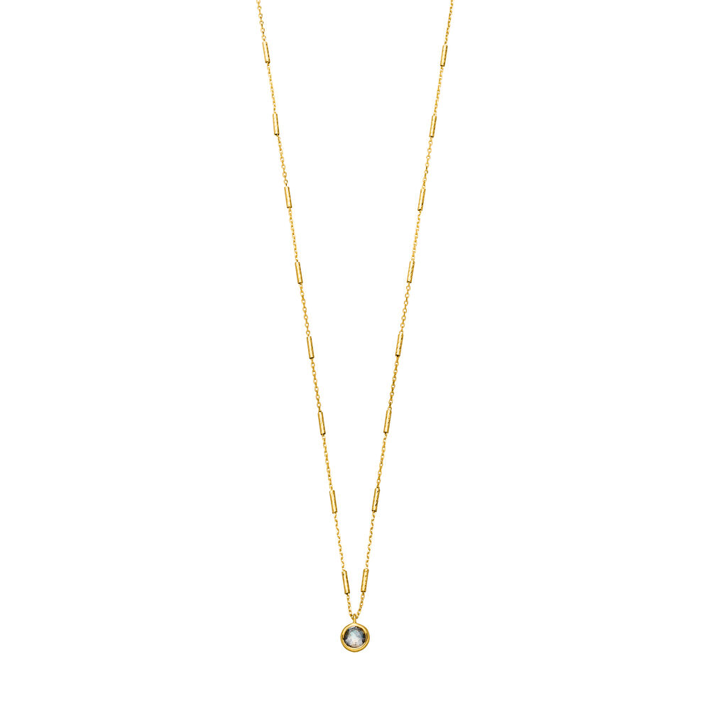 Halskette Solitr, Labradorit, 18 Karat Gelbgold vergoldet Bild 2