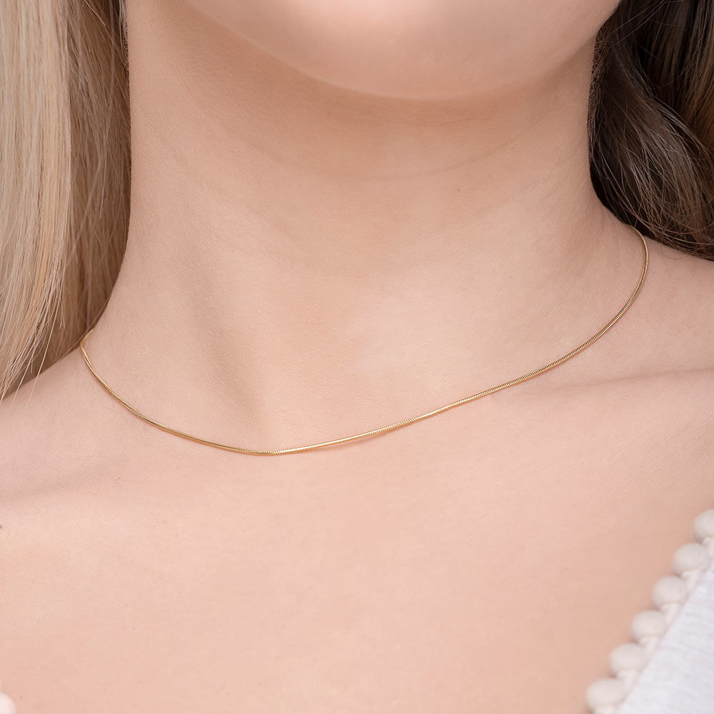 Choker Snake, 43 cm, 18 K Gelbgold vergoldet Bild 2