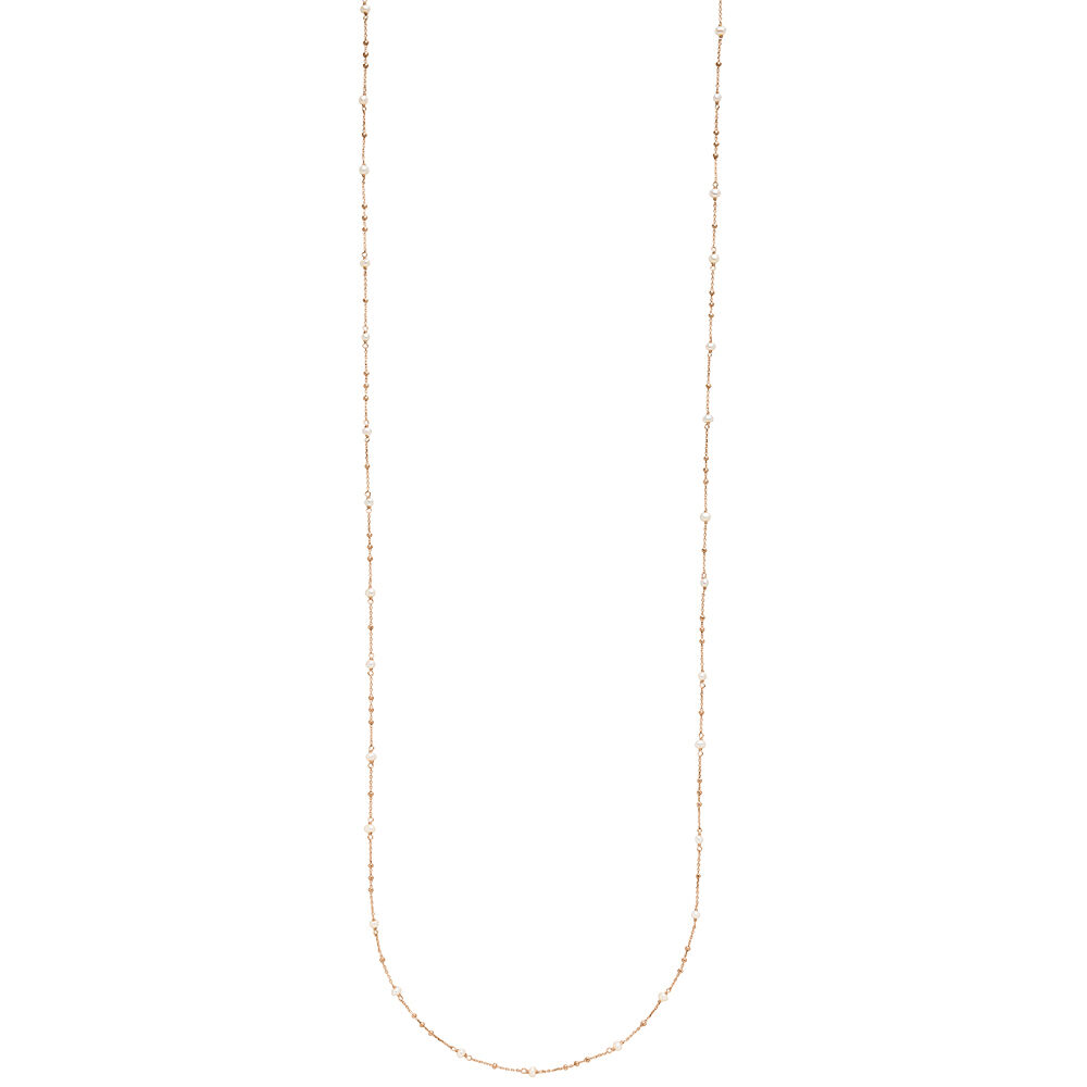 Halskette Flying Gems, Perle, 90cm, 18 K Rosegold vergoldet Bild 5