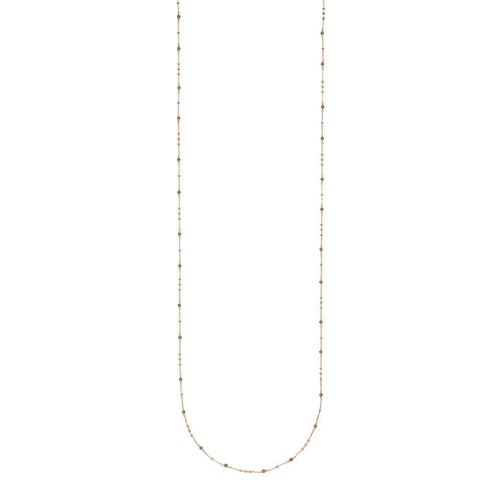 Lange Halskette Flying Gems, Rauchquarz, 90cm, 18 Karat Rosegold vergoldet Bild 4 Lange Halskette Flying Gems, Rauchquarz, 90cm, 18 Karat Rosegold vergoldet Bild 4