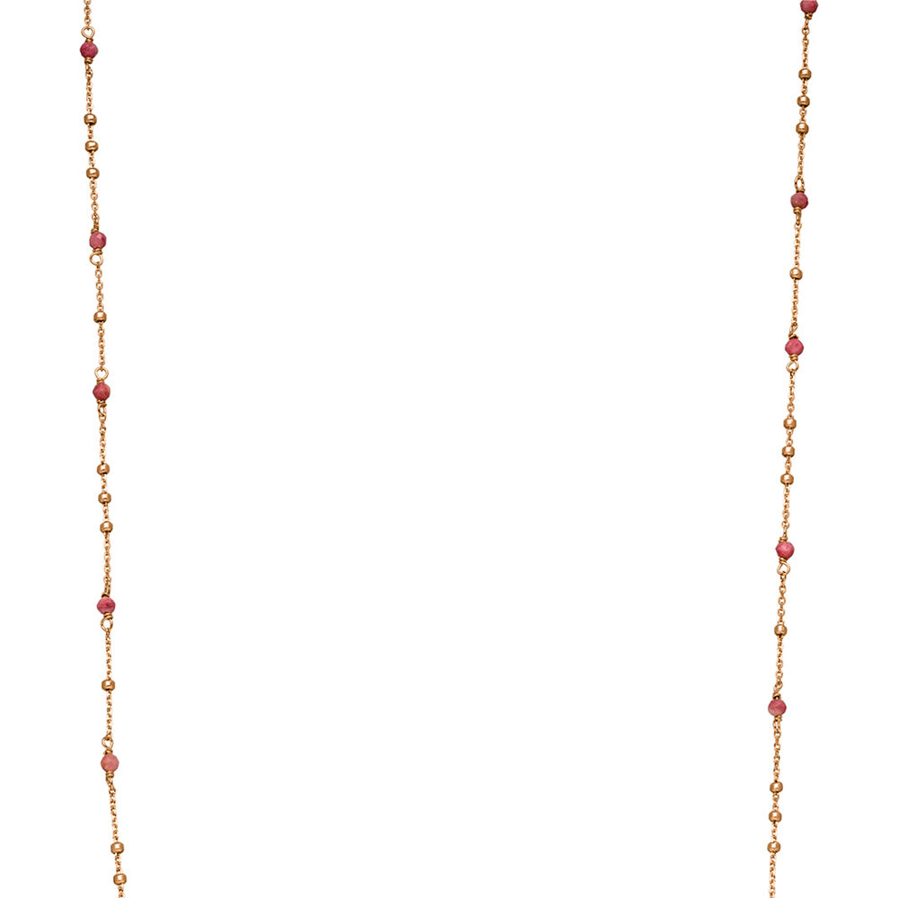 Halskette Flying Gems, Rhodonit, 18 K Rosegold vergoldet Bild 2