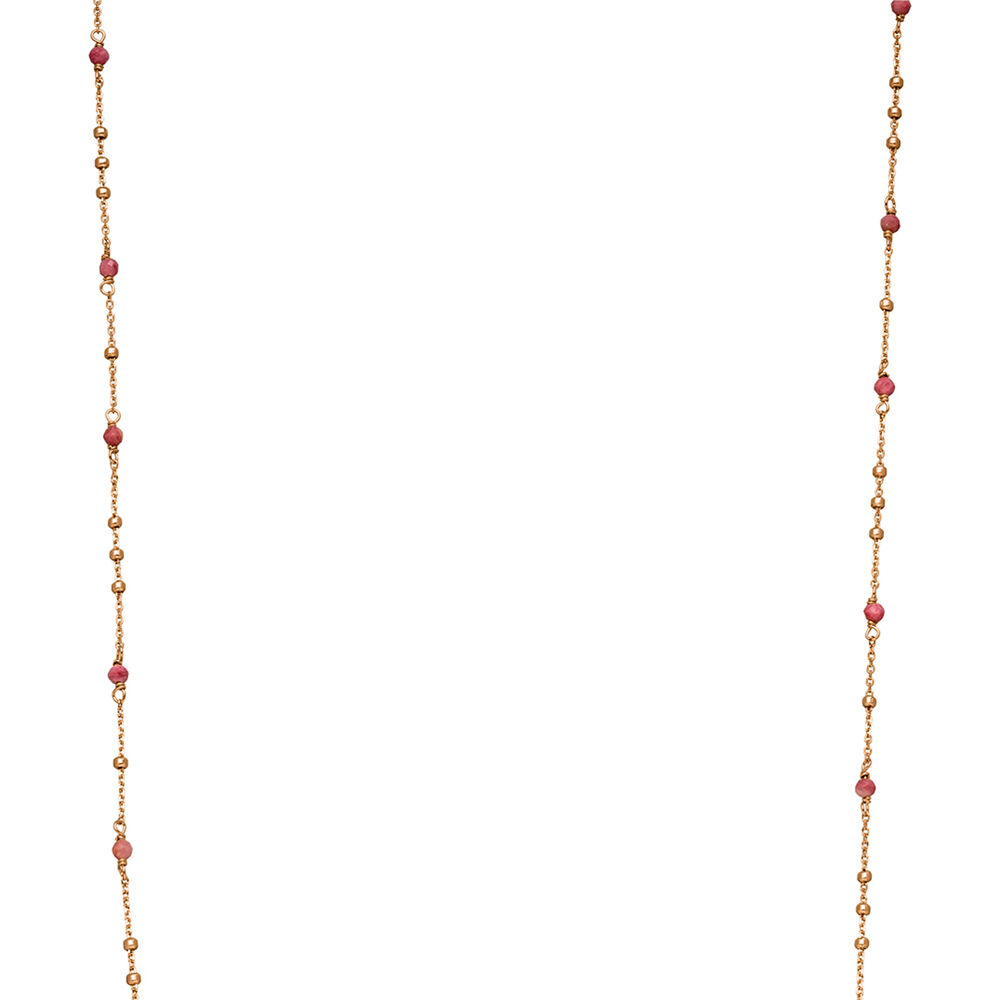 Halskette Flying Gems, Rhodonit, 18 Karat Rosegold vergoldet Bild 2