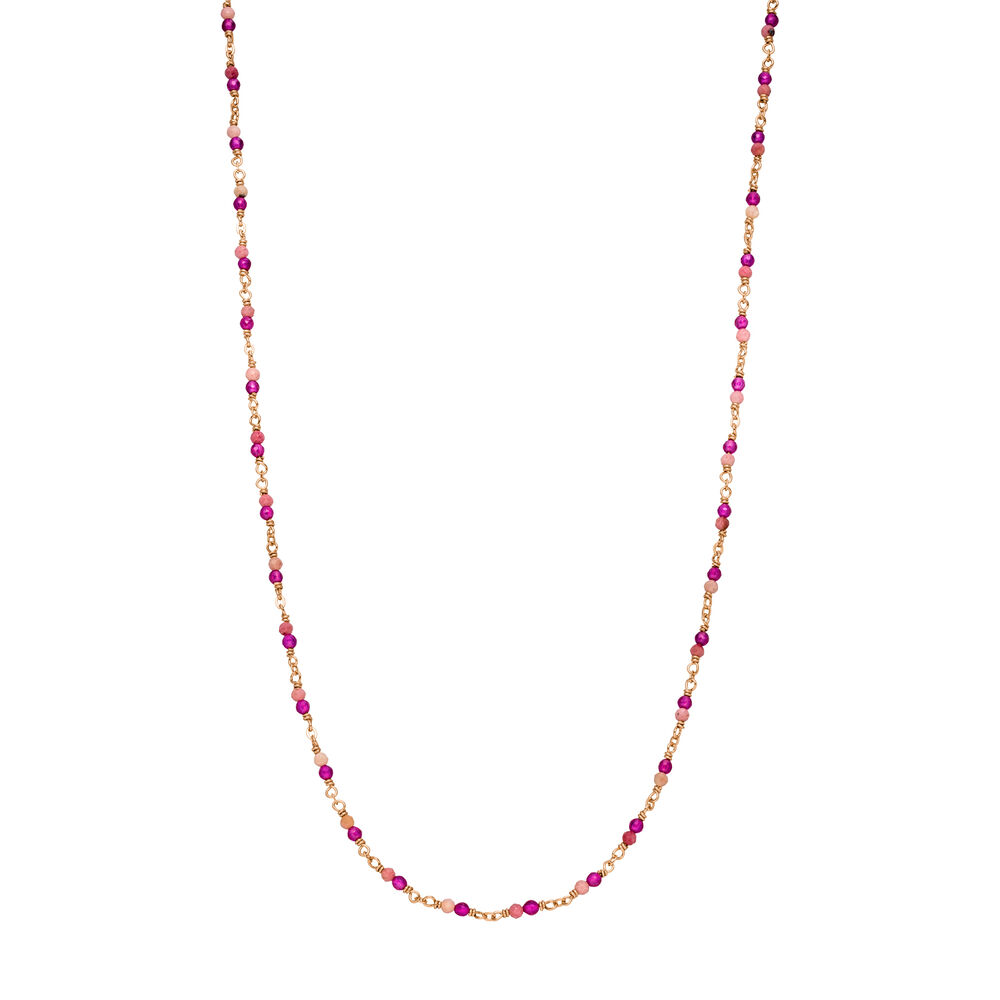 Halskette Rubin, 18 Karat Rosegold vergoldet Bild 2